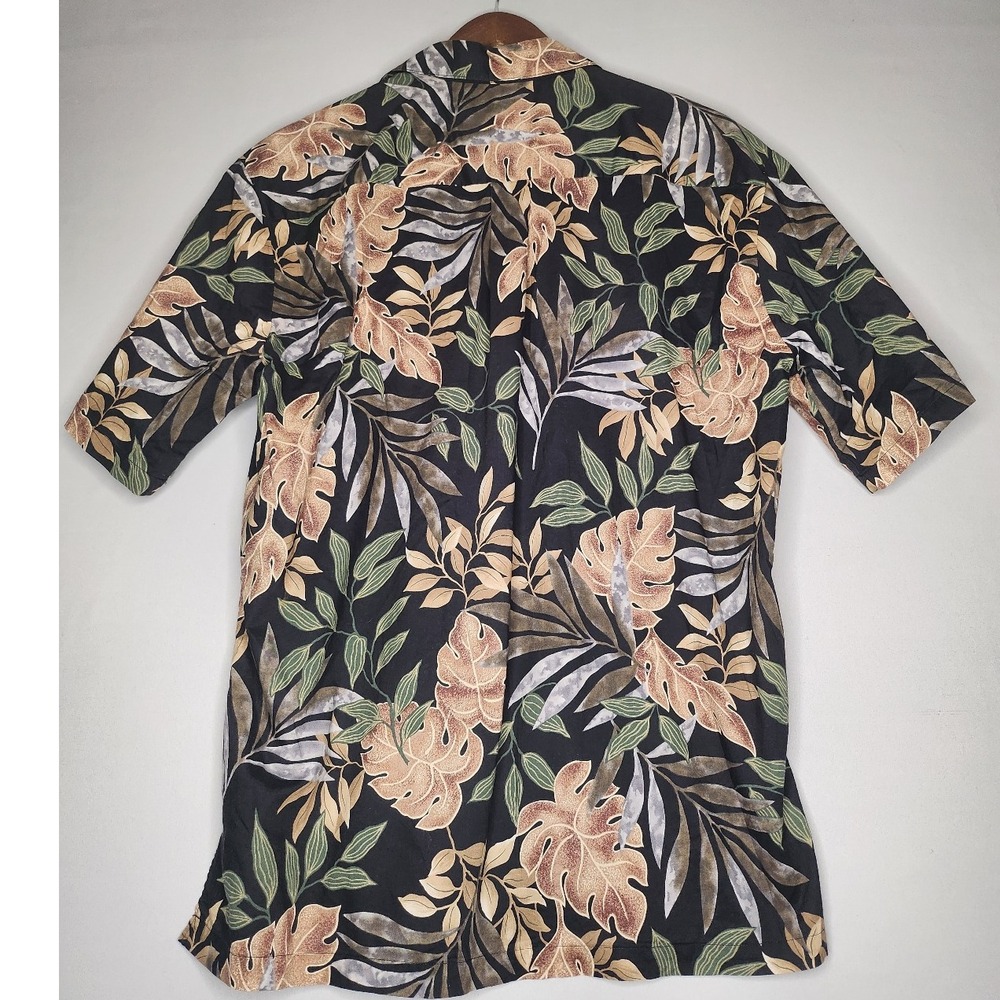 Tori Richard Mens Med Honolulu Aloha 100% Cotton Lawn Hawaiian Palm Leaf Shirt - Picture 3 of 8